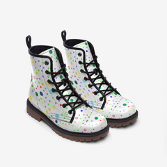 Geometric Casual Leather Lightweight boots