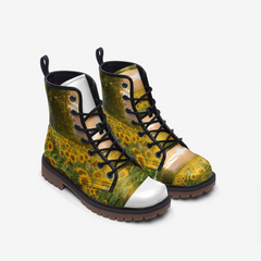 Sunshine and Sunflowers Casual Leather Lightweight boots
