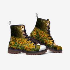 Sunshine and Sunflowers Casual Leather Lightweight boots
