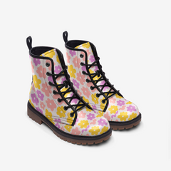 Funky Flower Casual Leather Lightweight boots