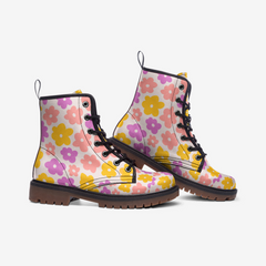 Funky Flower Casual Leather Lightweight boots