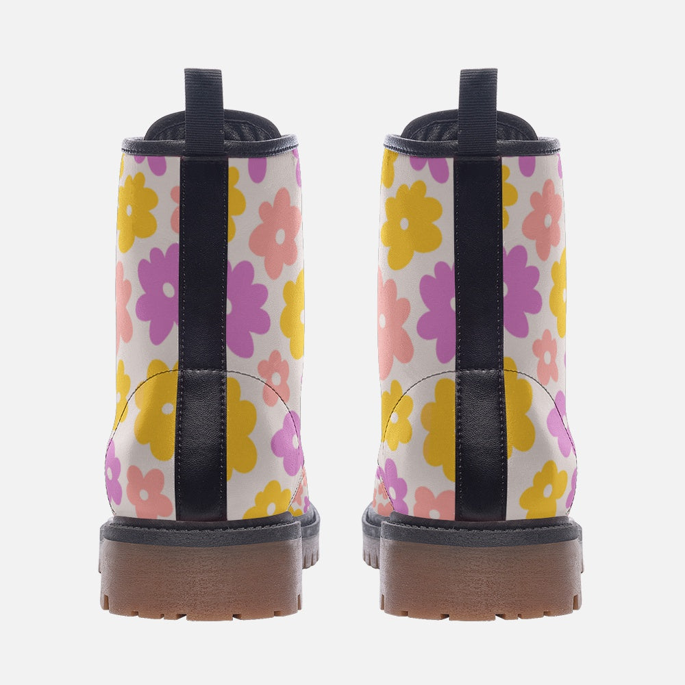Funky Flower Casual Leather Lightweight boots