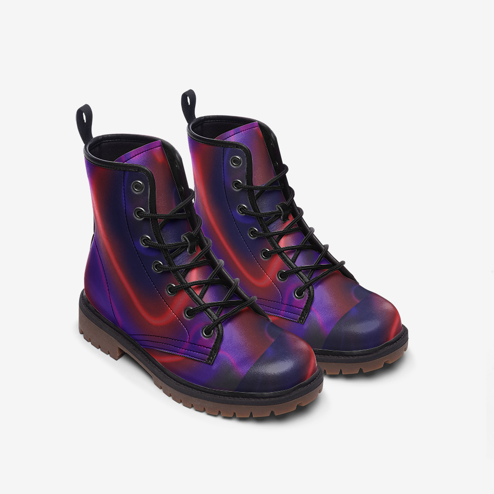 Neon Wave Casual Leather Lightweight boots